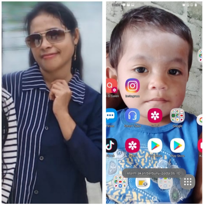 Foto Ismawati Muhamad (27) Dan anaknya Armin Anhar (2)