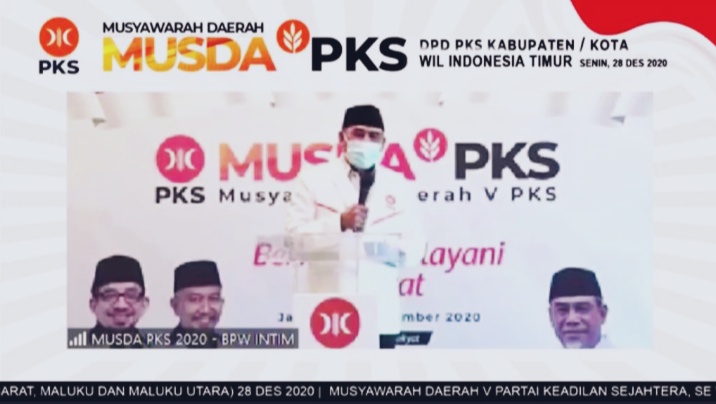 Foto Ketua Badan Pembinaan Wilayah (BPW) Indonesia Timur, Dr. Muhammad Kasuba (MK) Saat Memberikan Pidato Politik.