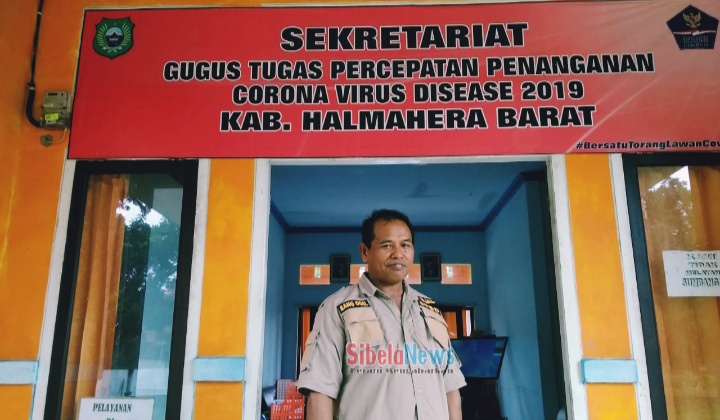 Foto Plt. Abdullah Ishak Kepala Pelaksana Badan Penanggulangan Bencana Daerah (BPBD) Kabupaten Halmahera Barat (Halbar).