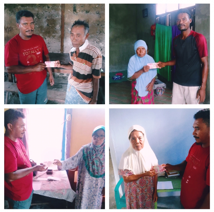 Gambar : Penyaluran Anggaran Bantuan Langsung Tunai (BLT), Desa Buli, Kecamatan Kayoa.