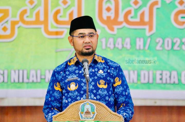 Gambar : Hasan Ali Bassam Kasuba, Wakil Bupati Halmahera Selatan Saat Menyampaikan Sambutan, (foto/cecep).