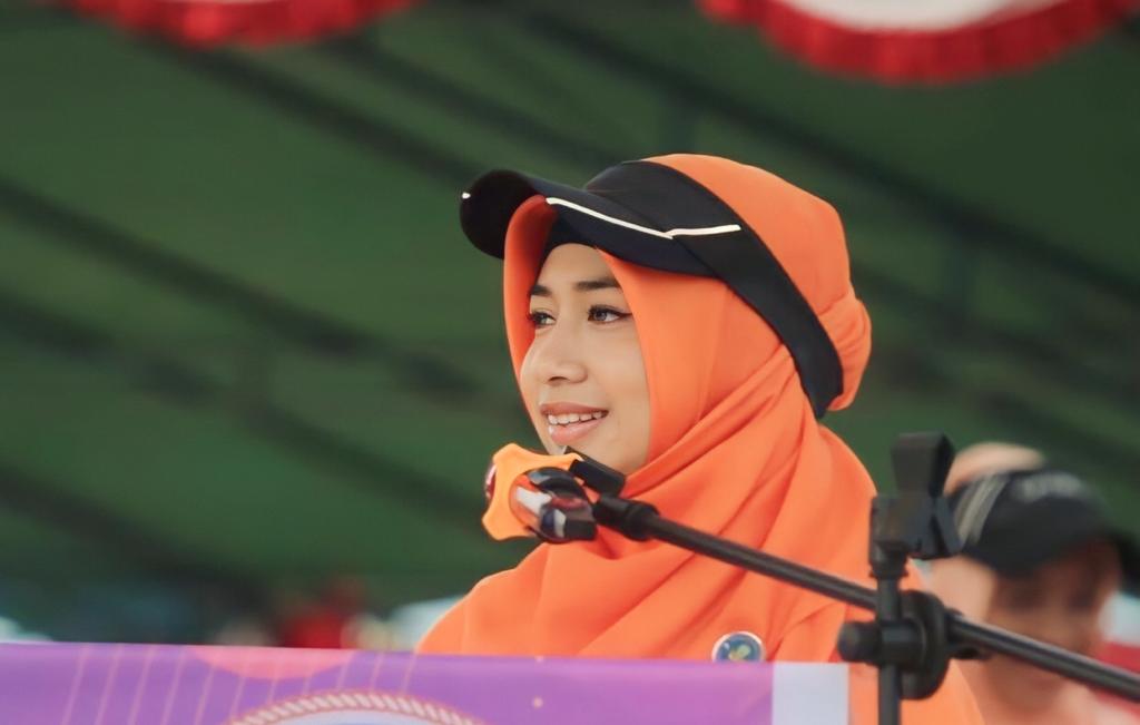 Gambar : Rifa’at Al Sa’adah Ketua GOW Halsel Saat Menyampaikan Sambutanya.