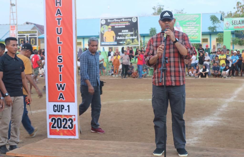 Gambar : Bupati Halsel, Hasan Ali Bassam Kasuba Saat Menyampaikan Sambutan.