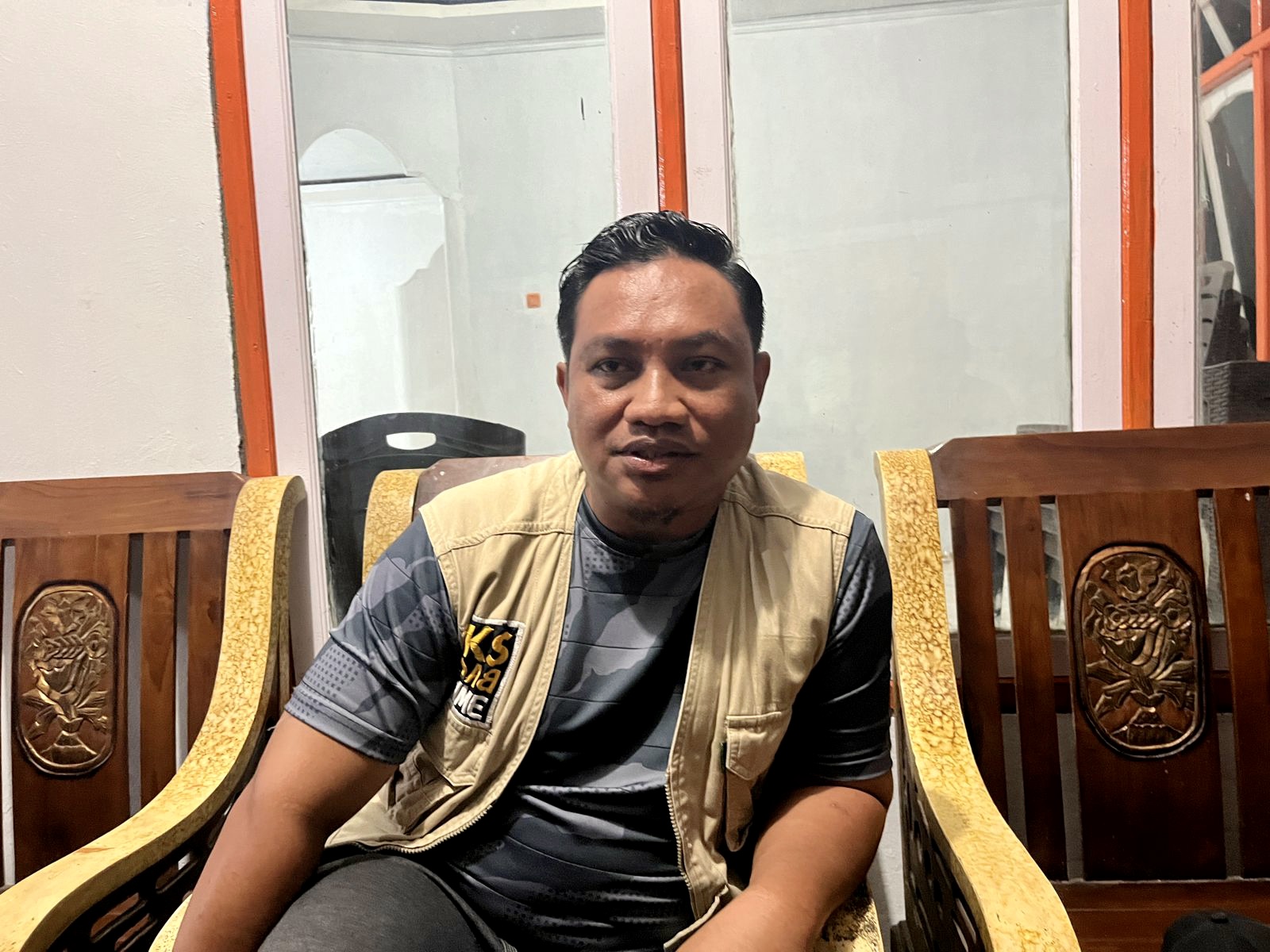 Gambar : Ketua Tim Koalisi Pemenangan BASSAM - HUMANIS, Iksan Kaleserang.