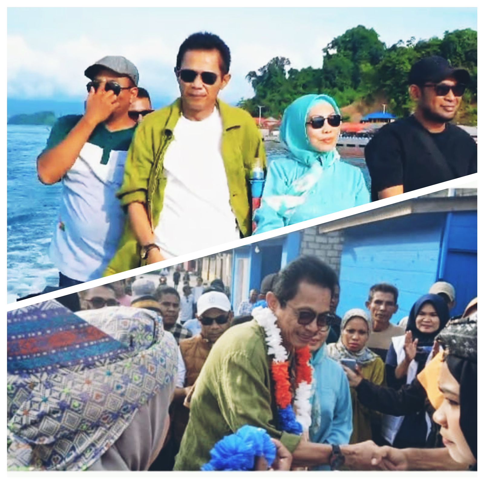 Gambar : Wakil Bupati Helmi dan Istri Basiloloa di Beberapa Desa.