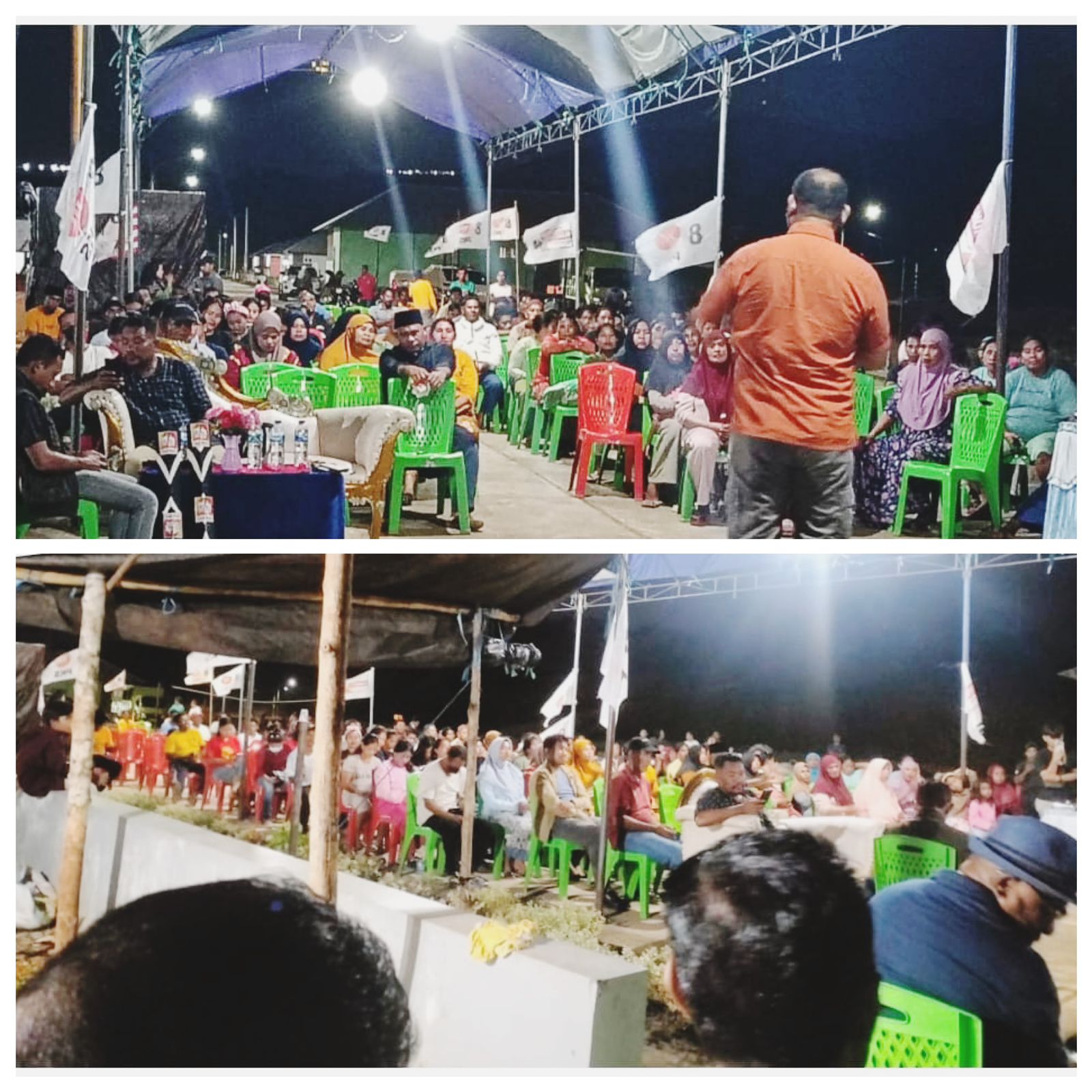 Gambar : Kampanye Paslon Nomor Urut 3 di Desa Kawasi.