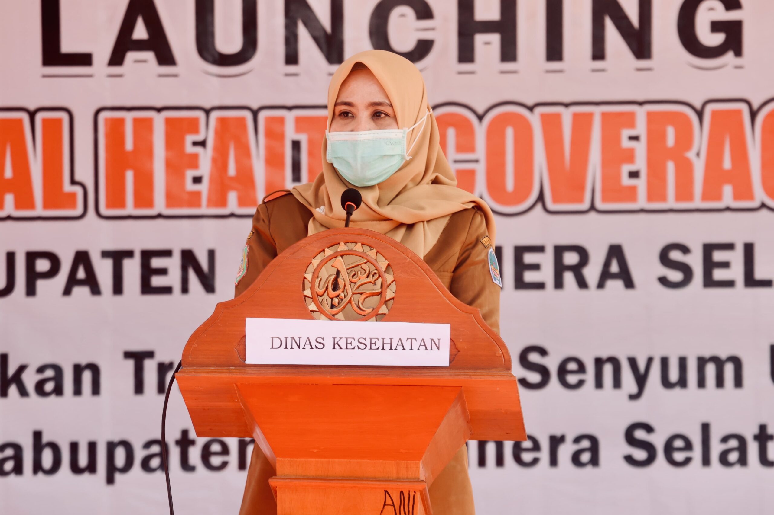 Foto Kadis Kesehatan, Asia Hasjim Saat Menyampaikan Sambutan.