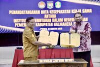 Gambar: Teken MoU Bupati dan IPDN.