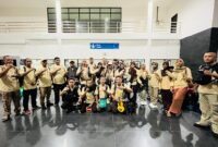 Gambar : Kontingen Peran Saka Kwarcab Halsel.