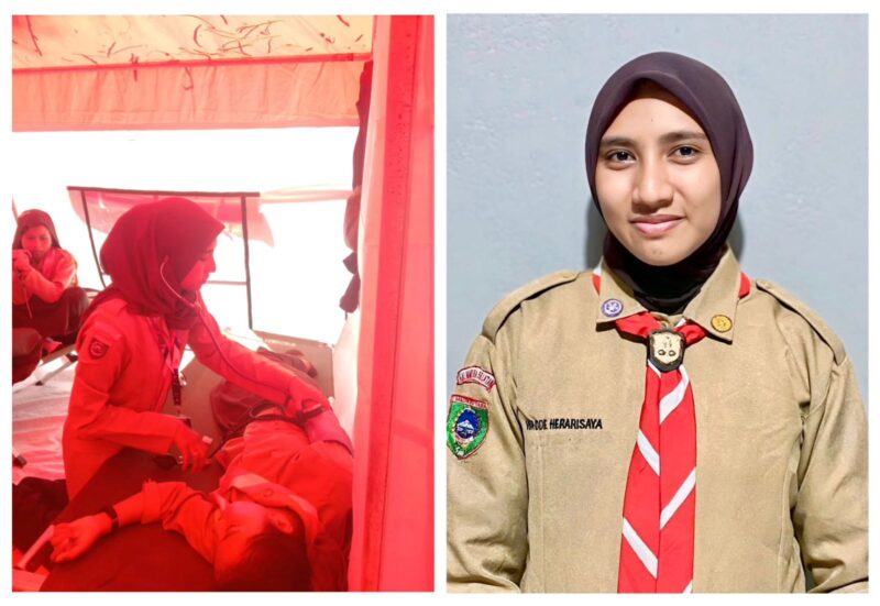 Gambar : dr. Nurul Fitria La Sengka, dokter umum dari RSUD Labuha, juga sebagai Bindamping dari peserta Kwarcab Kabupaten Halmahera Selatan (Halsel).
