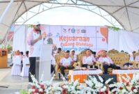 Gambar : Bupati Halsel Bassam Kasuba Saat Menyampaikan Sambutan.