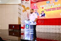 Gambar : Bupati Halsel Bassam Kasuba Saat Menyampaikan Sambutan.
