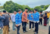 Gambar: Bupati Halsel, Bermasa Ketua dan Sekertaris PWI Maluku Utara.