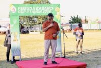 Gambar : Bupati Halsel Bassam Kasuba Saat Menyampaikan Sambutan.